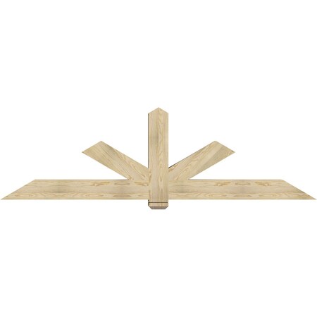 Ekena Millwork Kennewick Rough Sawn Timber Gable Bracket, Douglas Fir, 96"W x 28"H x 6"D x 6"F, 7/12 Pitch GBW096X28X0606KEN00RDF